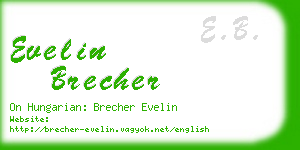 evelin brecher business card